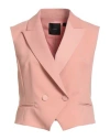 Pinko Woman Tailored Vest Antique Rose Size 8 Polyester, Elastane In Pink