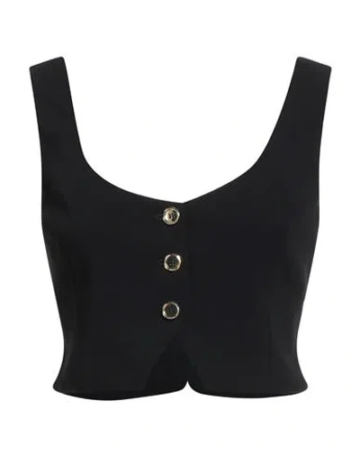 Pinko Woman Tailored Vest Black Size 4 Polyester, Elastane