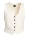Pinko Woman Tailored Vest Ivory Size 4 Viscose, Polyamide, Elastane In White