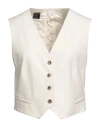 Pinko Woman Tailored Vest Ivory Size 8 Polyester, Viscose, Elastane In White
