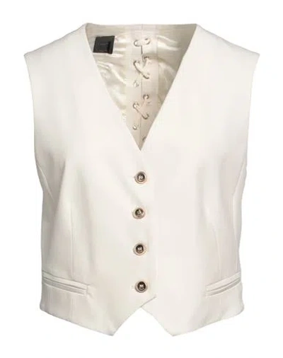 Pinko Woman Tailored Vest Ivory Size 8 Polyester, Viscose, Elastane In White