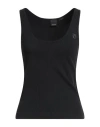 Pinko Woman Tank Top Black Size M Cotton, Lyocell, Elastane