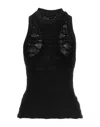 Pinko Tank Tops In Black