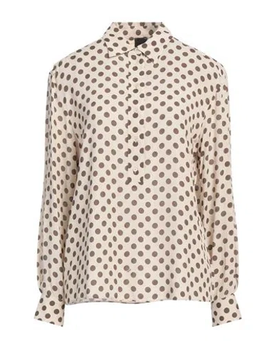 Pinko Woman Top Beige Size 8 Viscose