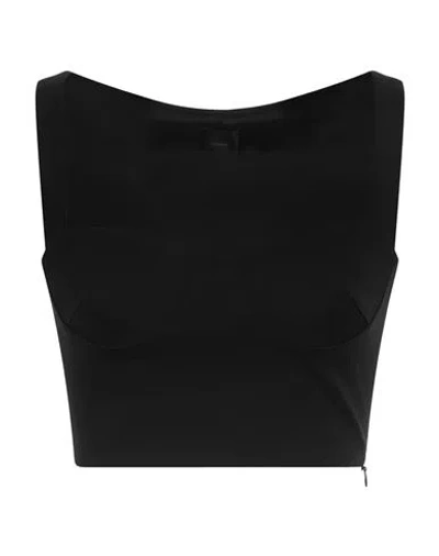 Pinko Woman Top Black Size 0 Viscose, Polyamide, Elastane