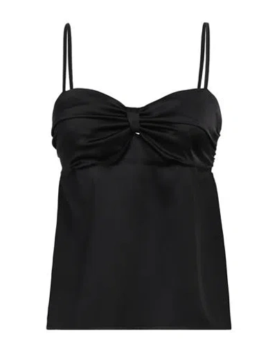 Pinko Woman Top Black Size 10 Polyester, Elastane