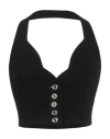 Pinko Woman Top Black Size 8 Polyester, Elastane