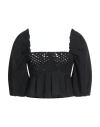 Pinko Woman Top Black Size 2 Cotton