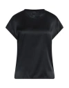 Pinko Stretch Satin Top In Black