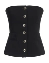 Pinko Woman Top Black Size 4 Polyester, Elastane