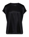 Pinko Woman Top Black Size 6 Silk, Elastane