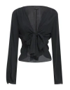 Pinko Woman Top Black Size 8 Acetate, Silk
