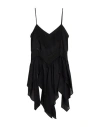 Pinko Fringed Draped Top In Black