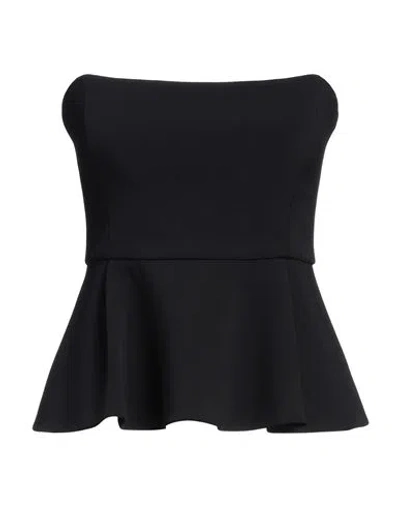 Pinko Woman Top Black Size 8 Polyester, Elastane