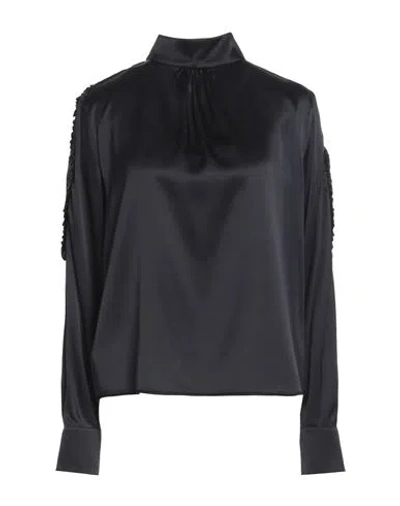 Pinko Woman Top Black Size 8 Silk, Elastane