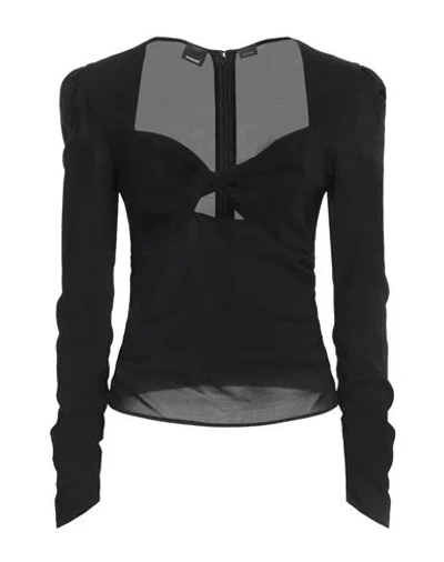 Pinko Woman Top Black Size 8 Viscose, Elastane