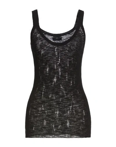 Pinko Woman Top Black Size L Cotton, Nylon