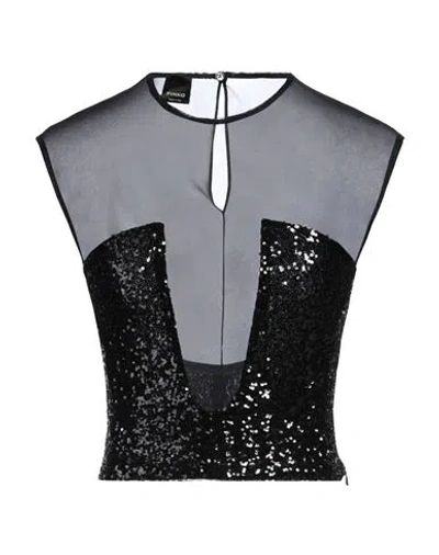 Pinko Woman Top Black Size L Polyamide, Elastane