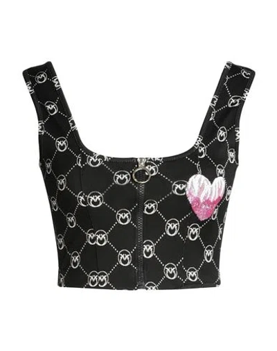Pinko Woman Top Black Size L Polyamide, Elastane
