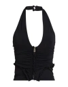 Pinko Woman Top Black Size L Viscose, Elastane In Black