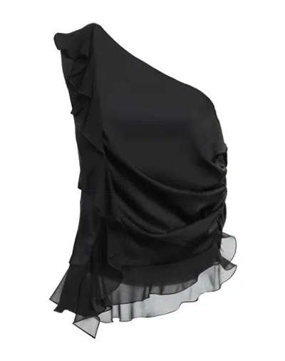 PINKO PINKO WOMAN TOP BLACK SIZE L POLYESTER, ELASTANE