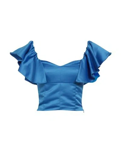 Pinko Woman Top Blue Size 2 Polyester