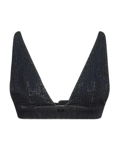 Pinko Woman Top Blue Size 4 Cotton, Elastane