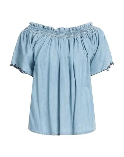 Pinko Woman Top Blue Size L Lyocell