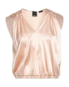 Pinko Woman Top Blush Size 12 Silk, Elastane