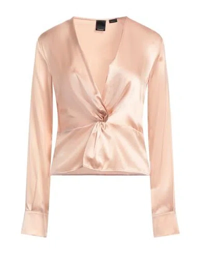 Pinko Woman Top Blush Size 10 Silk, Elastane