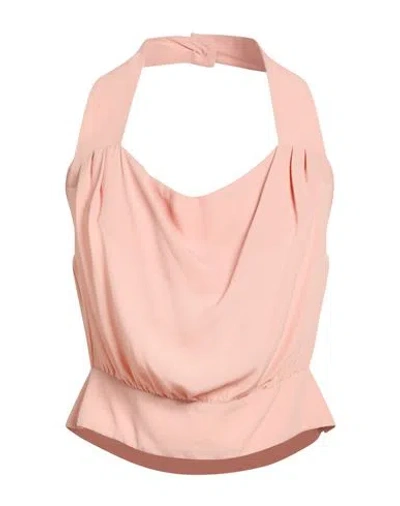 Pinko Woman Top Blush Size 4 Acetate, Silk