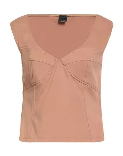Pinko Woman Top Blush Size 8 Viscose, Polyamide, Elastane In Burgundy