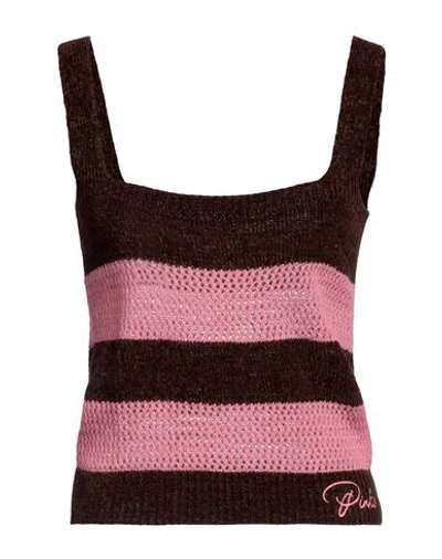 Pinko Woman Top Brown Size L Acrylic, Alpaca Wool, Wool, Viscose