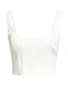 Pinko Exposed-seam Cropped Top In White