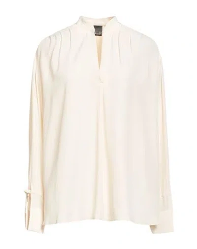 Pinko Woman Top Cream Size 8 Acetate, Silk In Neutral