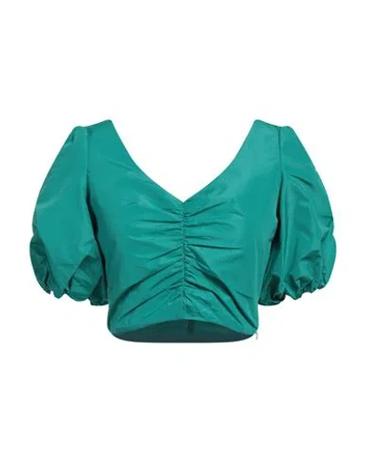 Pinko Woman Top Emerald Green Size 6 Polyester