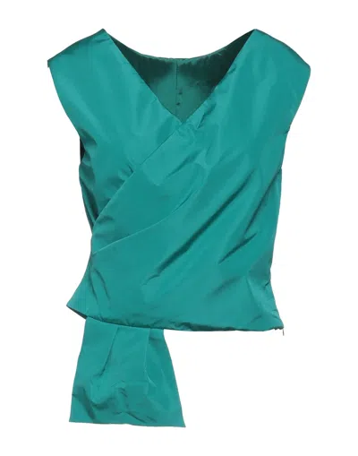 Pinko Tops In Emerald Green