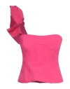Pinko Woman Top Fuchsia Size 12 Polyester, Elastane
