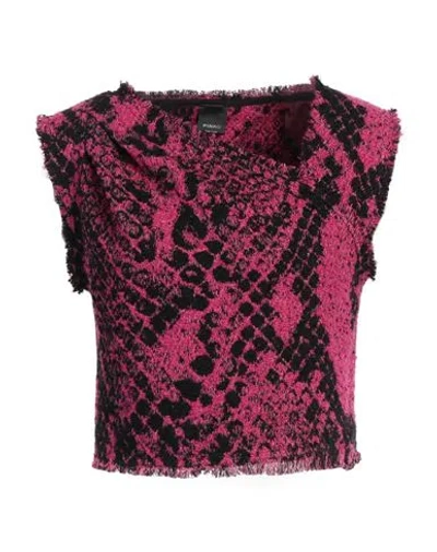 Pinko Woman Top Fuchsia Size 6 Cotton, Acrylic, Polyester, Wool, Polyamide