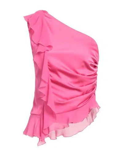 Pinko Woman Top Fuchsia Size L Polyester, Elastane