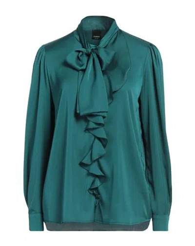 Pinko Woman Top Green Size 2 Polyester, Elastane In Green