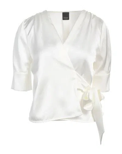 Pinko Woman Top Ivory Size 4 Polyester, Elastane In White