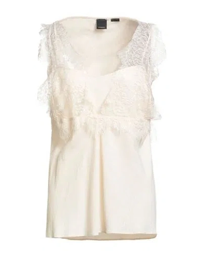 Pinko Woman Top Ivory Size 8 Acetate, Silk In Neutral