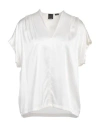 Pinko Woman Top Ivory Size 8 Silk, Elastane In White