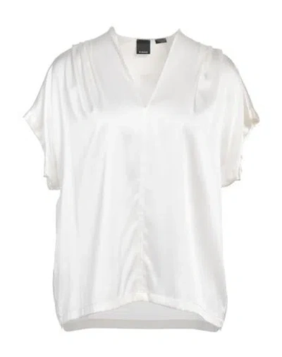 Pinko Woman Top Ivory Size 8 Silk, Elastane In White