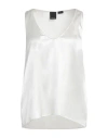 Pinko Stretch Silk Satin Vest Top In White