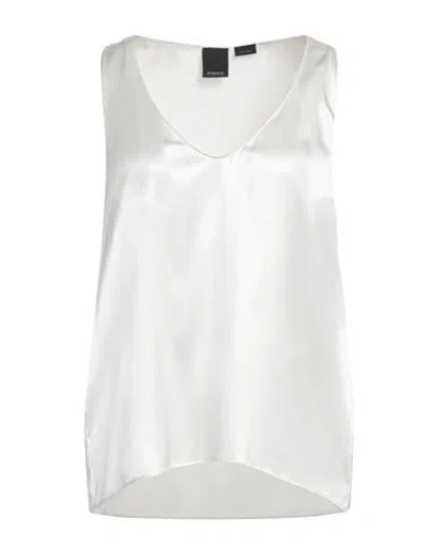 Pinko Stretch Silk Satin Vest Top In White