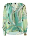 Pinko Woman Top Light Green Size 8 Polyester