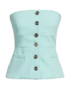 Pinko Woman Top Light Green Size 4 Polyester, Elastane