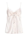 Pinko Woman Top Light Pink Size 6 Silk, Elastane, Polyester